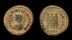 Licinius II, Heraclea, Campgate, Wearing Imperial Mantle, Small Bust type